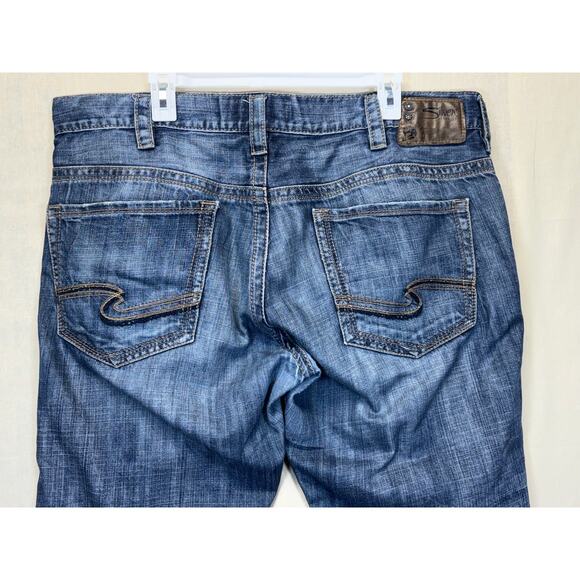 Silver Jeans Co Gordie Men’s W38 L30 Relaxed Fit Straight Leg Denim Jeans - Picture 7 of 15